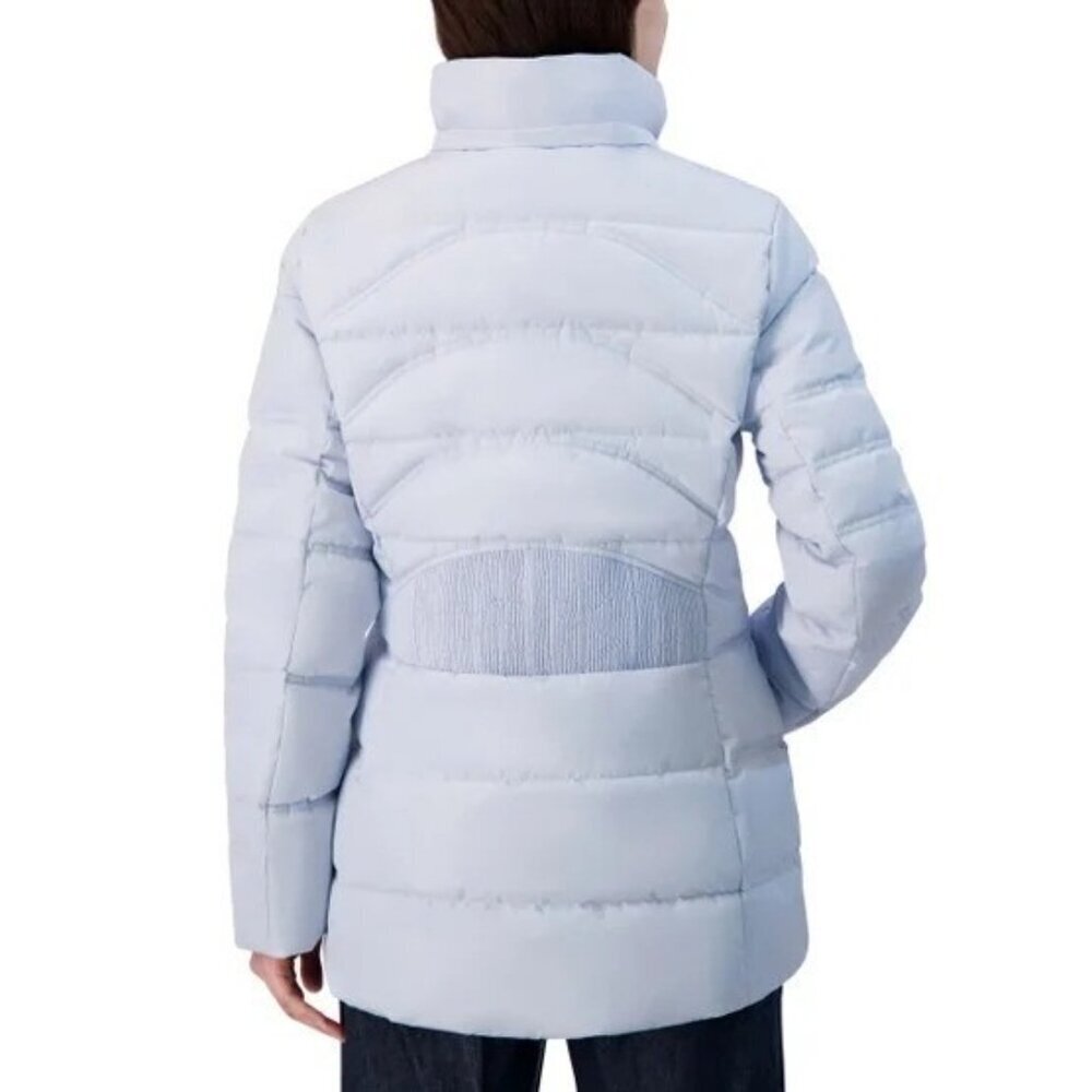 Nautica Women's L Light Blue Puffer Jacket Hooded Full Zip JCK135 - Picture 5 of 16